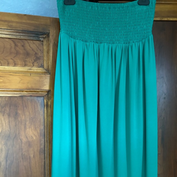 Susana Monaco Maxi Bandeau Elastic Green Dress, Size XS - Picture 8 of 14
